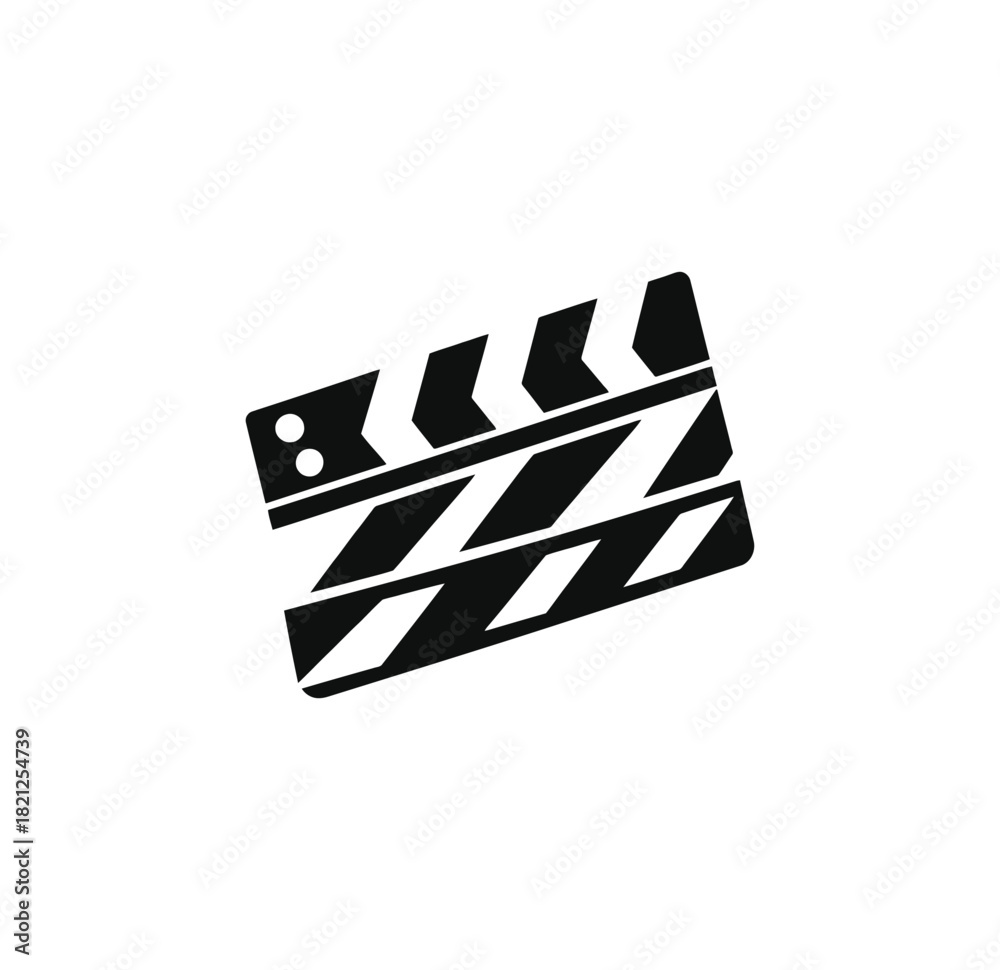 Fototapeta premium Classic black and white film clapperboard symbol for movie production and filmmaking