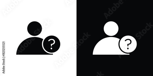 Guess who icons vector silhouette design. Vector flat graphic design illustration.