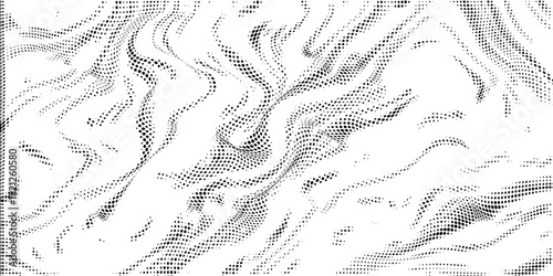 Grunge halftone black and white dots texture background. Spotted vector Abstract Texture