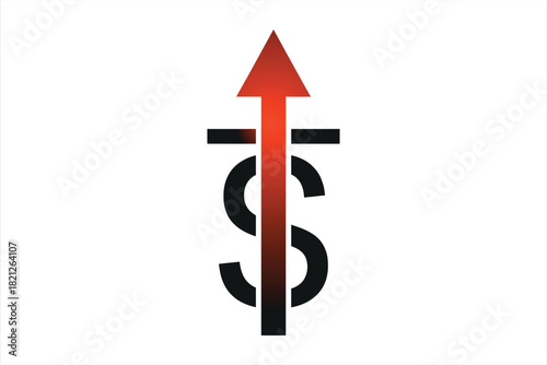 Financial Growth Symbol with Arrow Up