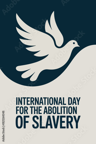 International Day for the Abolition of Slavery with Dove Symbol