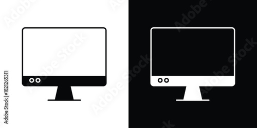 LCD icons vector silhouette design. Vector flat graphic design illustration.