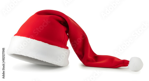 A giant floppy Santa hat with a long tail, fun and eye-catching.