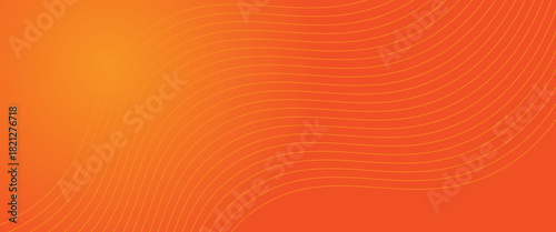 Vector abstract background with dynamic orange waves, lines and particles. vector