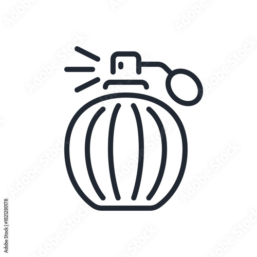 Perfume and fragrance editable stroke outline icon isolated on white background flat vector illustration. Pixel perfect. 64 x 64.