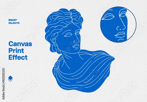 Canvas Print Design Effect Mockup