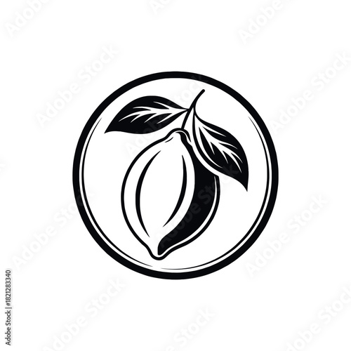  lemon silhouette logo vector line art logo design