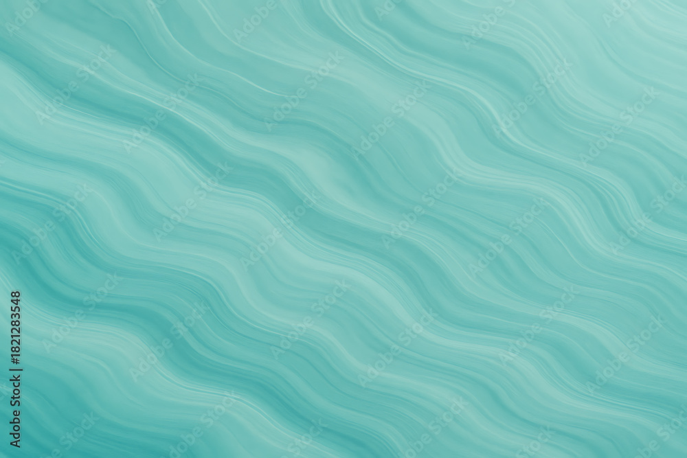 Fototapeta premium Abstract turquoise wavy painted texture