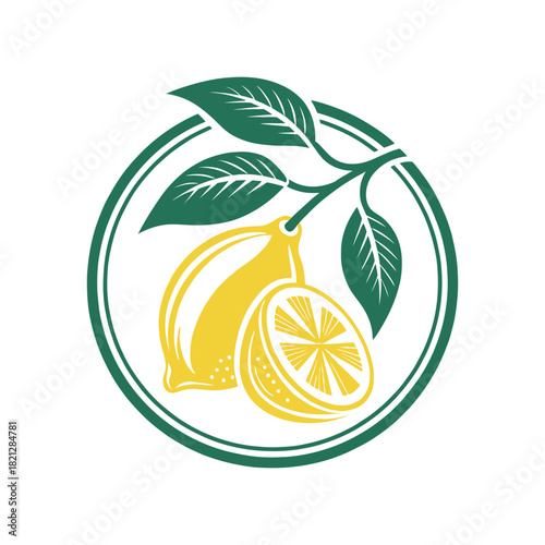  lemon silhouette logo vector line art logo design