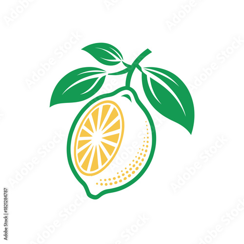  lemon silhouette logo vector line art logo design