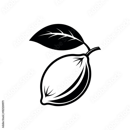  lemon silhouette logo vector line art logo design