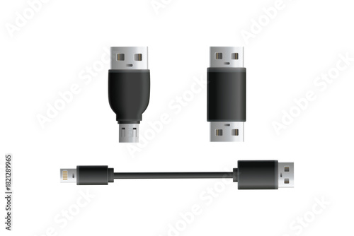 Set of USB adapters and connectors for tech devices, charging tools, and digital equipment.