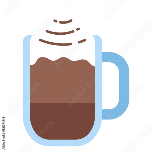 카페 모카 음료 일러스트