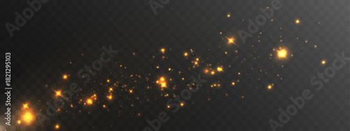 Luxurious golden spark streams and glowing particles create a magical, glamorous light trail with shimmering energy, perfect for elegant, festive, and fantasy visual designs.
