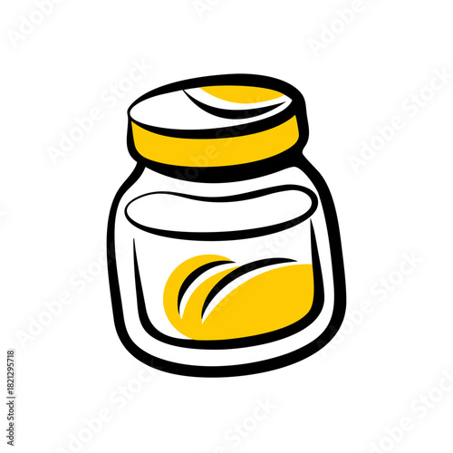 vector clip art baby food jar for web and graphic design