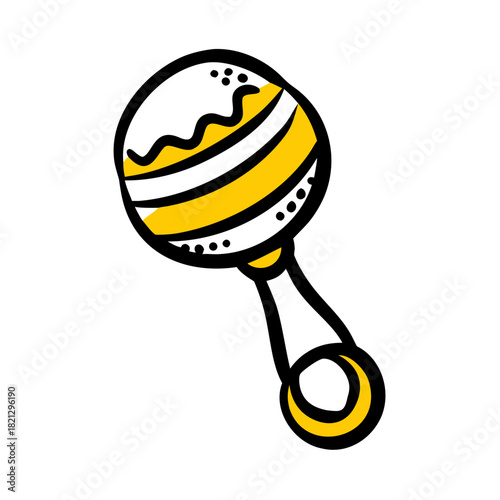 vector clip art baby rattle for web and graphic design