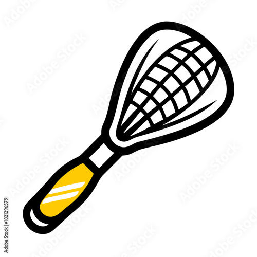 vector clip art badminton racket on white background for web and graphic design