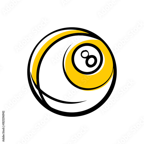 vector clip art billiard ball for web and graphic design