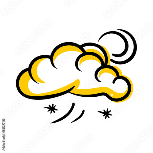 vector clip art blizzard cloud for web and graphic design