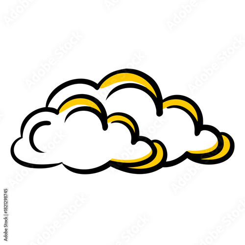 vector clip art cloudy icon on white background for web and graphic design