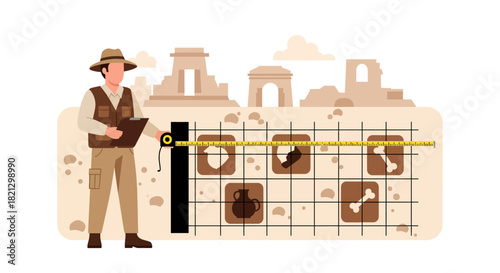 Archaeologist Unearths Ancient Artifacts at Archaeological Site