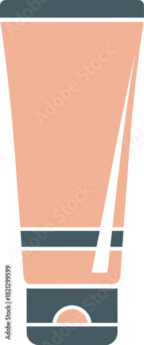 Softly colored cosmetic tube with cap, representing skincare and beauty.