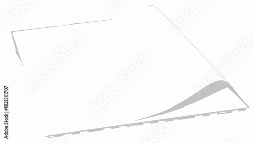 Minimalist White Paper Fold with Subtle Shadow