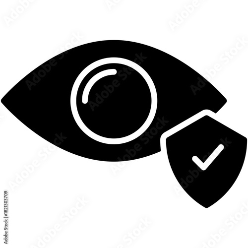 eye shield checkmark icon