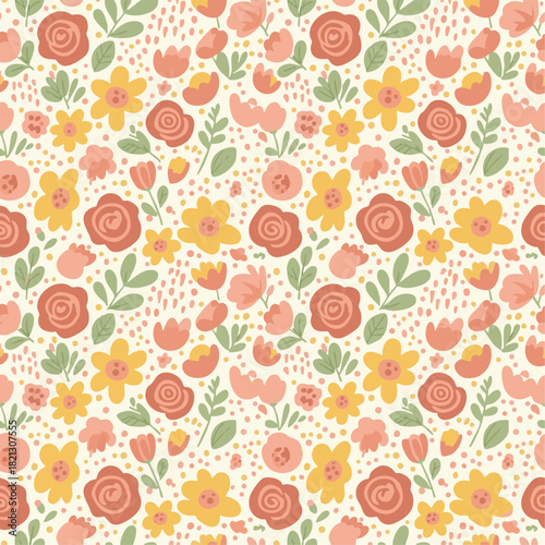 seamless pattern with flowers
