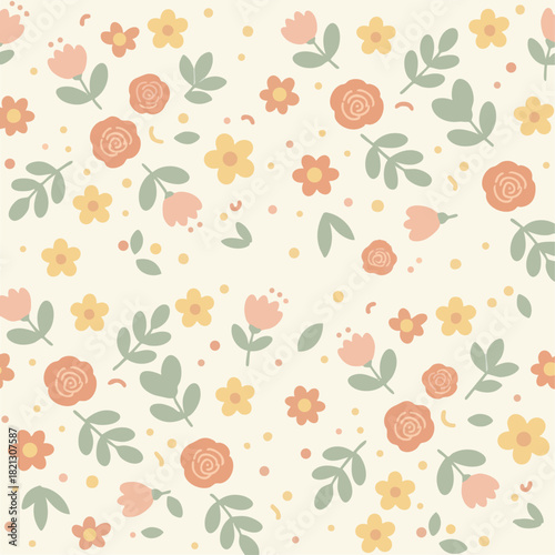 seamless pattern with flowers