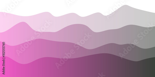 Layered sea waves landscape background illustration with gradient colors and an aesthetic beach vector design