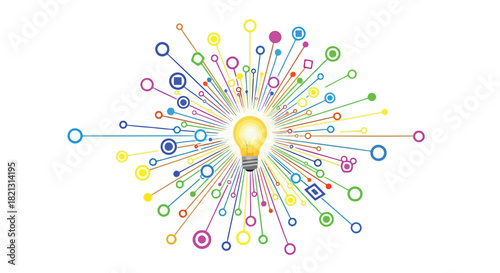 Abstract geometric composition with vibrant color blocks and clean lines suitable for modern graphic design projects and digital art