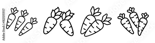 Carrot clip art vector image for designs, illustrations, and healthy food themed projects art