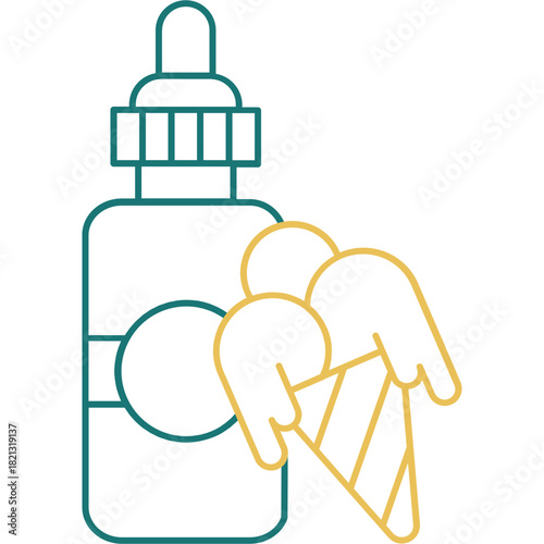 Liquid Ice Cream Flavour Icon