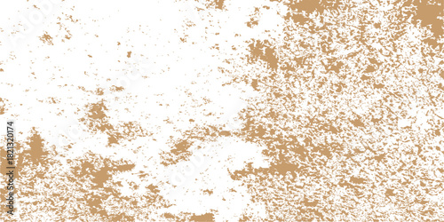 A rough texture of brown rice with a stone or rusty iron metal wall pattern background and dirty old paper surface detail macro