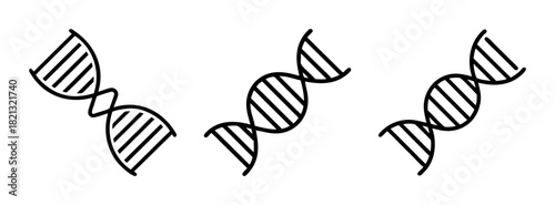 Dna strand helix genetic molecule biology science double helix structure scientific illustration vector