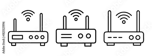 Wireless router vector illustration for internet connection wifi network and technology concept