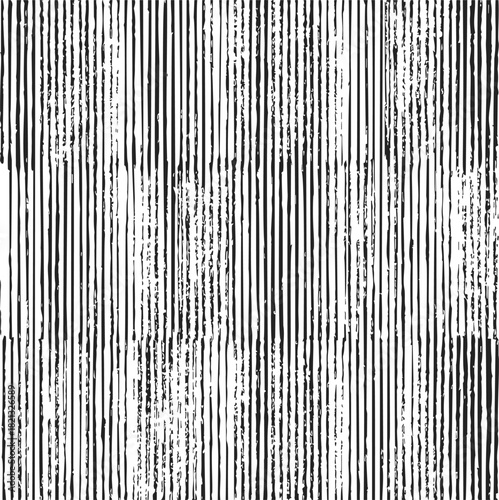 Black and white vertical stripes sketch, hand drawn grunge seamless pattern. Vector illustration