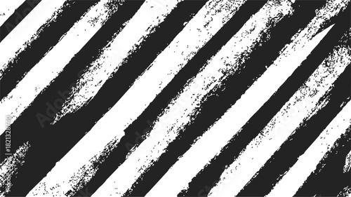 Black and white stripes abstract sketch, hand drawn grunge diagonal pattern. Vector illustration