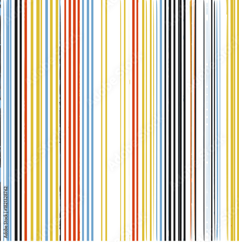 Vertical stripes sketch hand drawn multicolor seamless pattern abstract background. Vector illustration