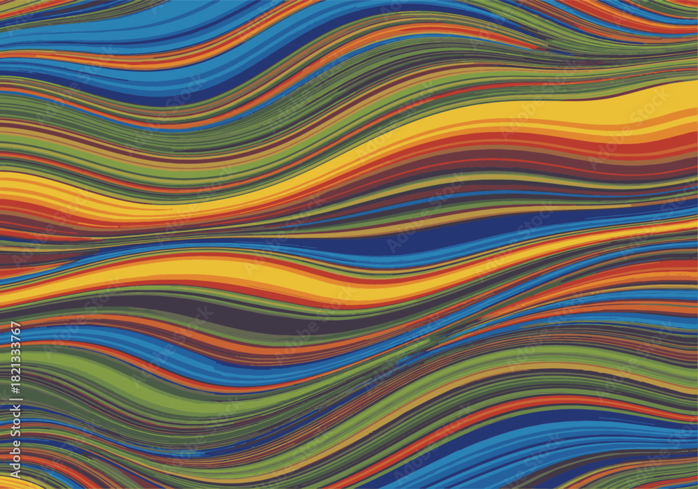 Fototapeta premium Abstract Wave Pattern with Vibrant Colors for Dynamic Backgrounds