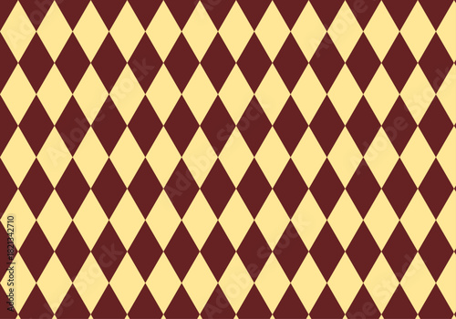Patrón geométrico navideño sin costuras con rombos de color borgoña y crema
