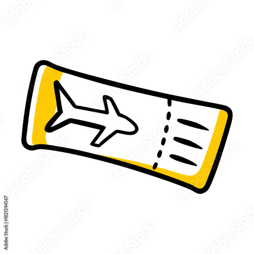 vector clip art flight ticket for web and graphic design