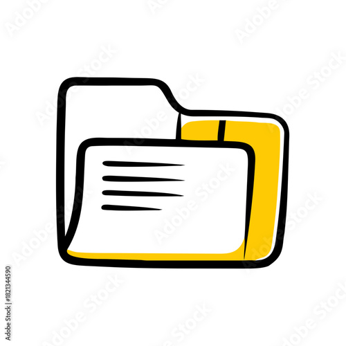 vector clip art file folder on white background for web and graphic design