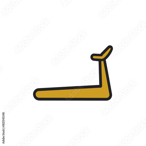 Treadmill icon logo flat vector design