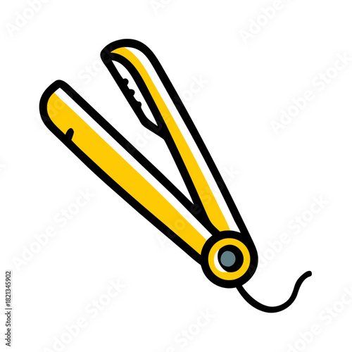 vector clip art hair straightener on white background for web and graphic design