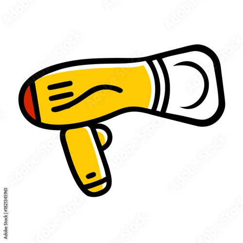 vector clip art hairdryer on white background for web and graphic design