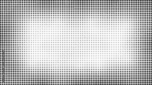 Dotted gradient background, monochrome halftone dots fading from edges creating clean empty center for text