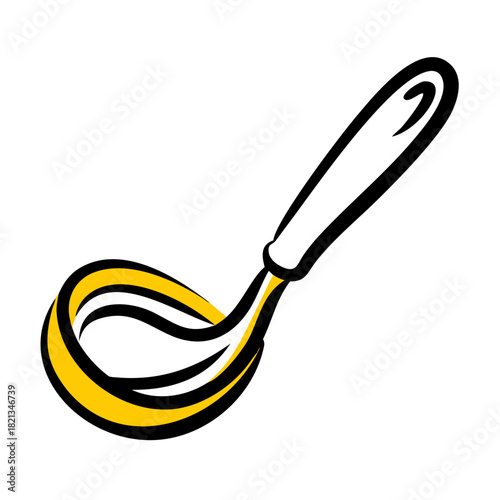vector clip art ladle on white background for web and graphic design