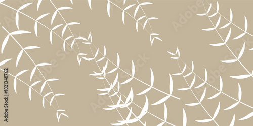 Brown Taupe Floral botanical seamless pattern background suitable for fashion prints, graphics, backgrounds and crafts